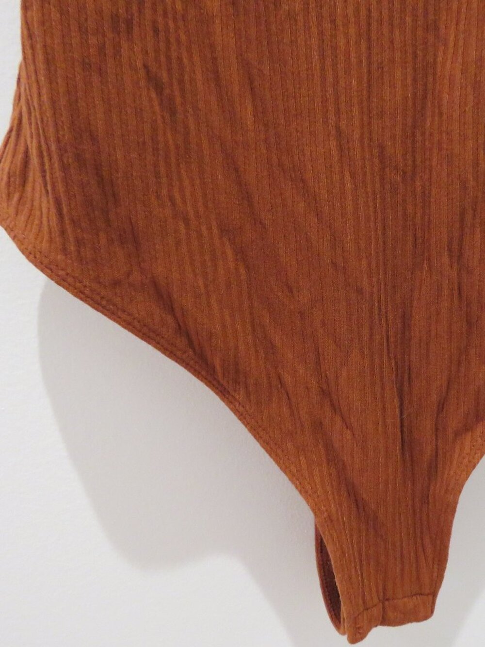 INTIMATELY FREE PEOPLE Speed Dial Bodysuit Bronze Brown Ribbed Small Minimalist - Picture 7 of 12
